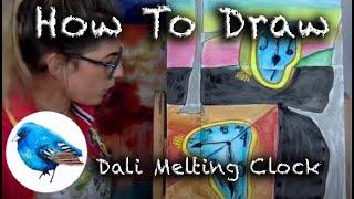 Learn how to draw SALVADOR DALI MELTING CLOCKS  STEP BY STEP GUIDE Age 5 +