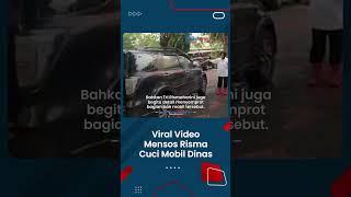 Viral Video Menteri Sosial Tri Rismaharini Cuci Mobil Dinas Sekjen PDIP Pencitraannya di Mana