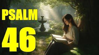 Psalm 46 Reading  God is Our Refuge and Strength With words - KJV