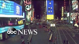 New York’s Times Square nearly empty for New Year’s celebrations