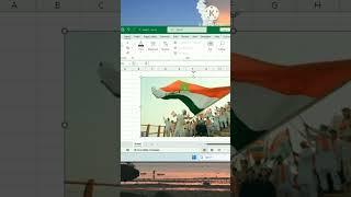 India Flag Excel Mein Kaise Insert Kare? 1 Minute Mein Seekhe #india #indian #flag #shorts #viral