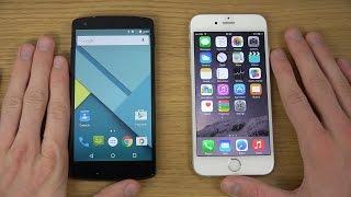 Nexus 5 Android 5.0 Lollipop vs. iPhone 6 iOS 8 - Review 4K