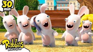 Hello this is Rabbids  RABBIDS INVASION  30 Min New compilation  Cartoon for kids