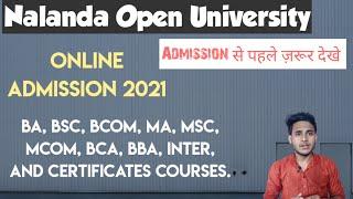 NOU Patna Admission 2021 Full Details Notification  Nalanda Open University