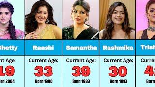 REAL AGE Of South Indian Actresses in 2024  South Indian Actresses Age in 2024 