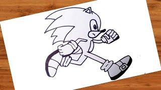 Sonic drawing tutorial draw Sonic the hedgehog easy step by step