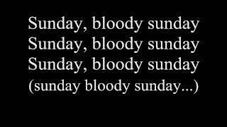 U2-Sunday Bloody Sunday wlyrics