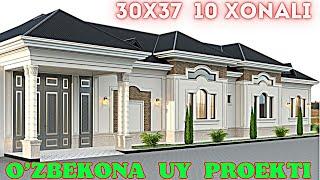 OZBEKONA UY PROEKTI 10 XONLI 30X37