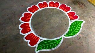 Simple pongal pot rangoli sankranti chukala muggulubhogi kundalu mugguluSuper Amazingrangoli