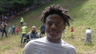 US YouTuber and rapper ‘IShowSpeed’ “fractures leg” during Men’s Cheese Rolling race