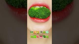 emoji green food eating sounds asmr mukbang