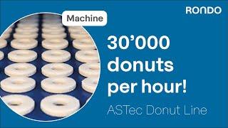 Fast industrial production of delicious donuts   RONDO ASTec Donut Line