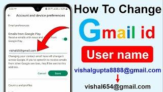 How to change Gmail id username  How to change email id name  Email id ka name kaise change kare