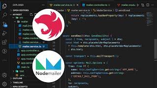 Nestjs Send Email using Nodemailer ONLY - Examples + HTML Templates SMTP