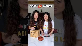 Best vs. Worst Rated Honey Chilli Potato Food Challenge ft. #thakursisters #honeychilli #shorts