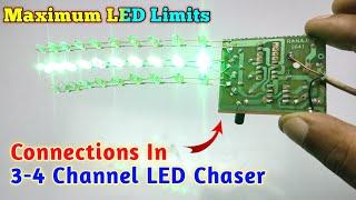 How many leds can we connect in 34 channel chaser & connections details