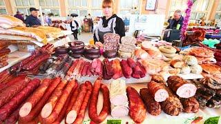 Ukrainian STREET FOOD in Odessas OLDEST & LARGEST MARKET  Odessa Ukraine