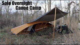 Wild Camp on the Norfolk Broads.  Tarp and Canoe Shelter.  Mess Tin Roast Chicken.