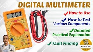Introduction to Digital multimeter - How to Use  How to Test Components  Practical Explanation