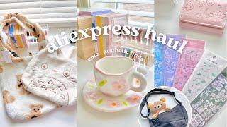  cute & aesthetic aliexpress haul  unique and useful items bags stationery mugs asmr + lofi