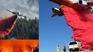 firefighting airplanes in action  water bomber  amazing firefighting   airplane fire fighting