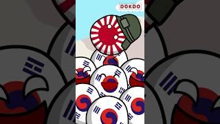 Japan vs Korea past relationship #countryballs