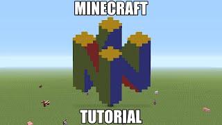 Minecraft Pixel Art Tutorial - Nintendo 64 Logo