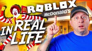 Escape McDonalds Game in Real Life  Roblox Obby  Thumbs Up Family