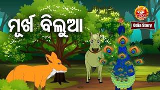 MURKHA  BILUA - ମୂର୍ଖ ବିଲୁଆ   Odia Cartoon Story  ODIA GAPA  HUKE HU TV