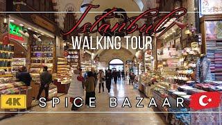 Spice Bazaar Mısır Çarşısı Egyptian Bazaar Istanbul Türkiye Turkey Walking Tour 4k