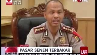 Pasar Senen Terbakar Asap Masih Mengepul di Sisa Bangunan