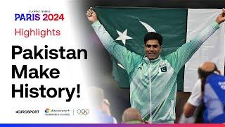 Arshad Nadeem wins first ever individual gold medal for Pakistan at Paris Olympics   #Paris2024