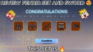 REVIEW NEW FENRIR WOLF SET AND SWORD   THIS IS OP  IN SKYBLOCK BLOCKMAN GO