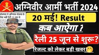 Update Army Agniveer Result Date 2024  Army Agniveer Cut Off Safe Score 2024  Army Final Result