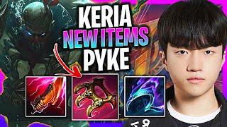 KERIA IS SO CLEAN WITH PYKE WITH NEW ITEMS  T1 Keria Plays Pyke Support vs Poppy  Season 2024