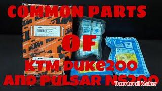 KTM DUKE 200 AND PULSAR 200 NS  SOME COMMON SPARE PARTS  clutch platescamshaftoil pumpcrankshaf