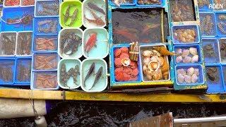 Hong Kongs Floating Seafood Market & Fish Cutting