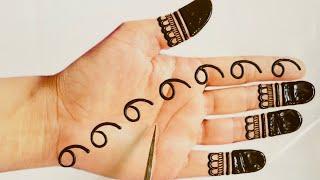 Very Easy Simple Arabic Mehndi Design Trick For Beginners-6 Number Mehandi Design-New Mehendi design