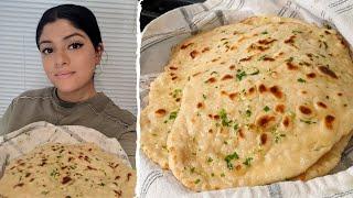 EASY 2-Ingredient Naan Recipe  The Best Homemade Garlic Naan Recipe