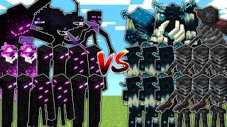 ENDERMEN vs WARDENS & WITHERS in Mob Battle