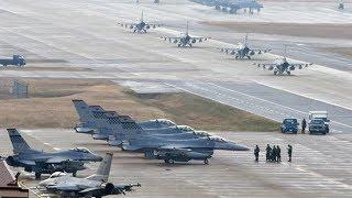South Korea USAF conduct an ‘ELEPHANT WALK’ as major AERIAL COMBAT DRILL Vigilant Ace 18 kicks off