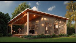 Modern Tiny House Tour  Affordable Bungalow House Design Idea 7x13