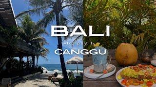 Canggu - BALI vlog part 1 - girls trip food spots & cafes beach clubs shopping nightlife review