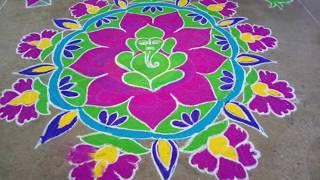 My Village Sankranthi Rangoli competition 2018 l Sankranthi Muggulu