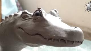 Sculpting Crocodile Face