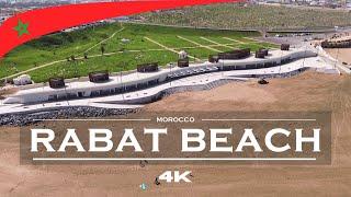 4K المغرب   شاطئ الرباط بالدرون 