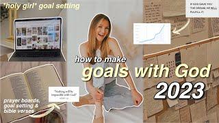 how to set 2023 goals with GOD. *prayer boards  goal setting becoming that christian girl* 