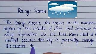 Essay on Rainy Season  Rainy Season Essay in English  writing  Handwriting Practice  Eng Teach