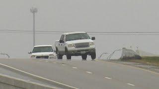 Vehicles slide on icy bridges in the eastern DFW metroplex - February 23 2022