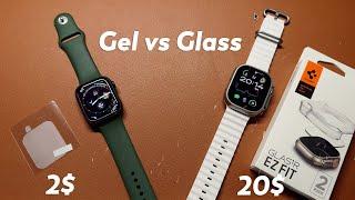 How to Install Screen Protector on Apple Watch Ultra2 & Series 789 Spigen Glass vs No-Name